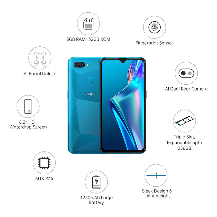 OPPO A12 CPH2083 3GB/32GB MOBILE PHONE (BLUE) OPPO A12 CPH2083 3GB/32GB MOBILE PHONE (BLUE)